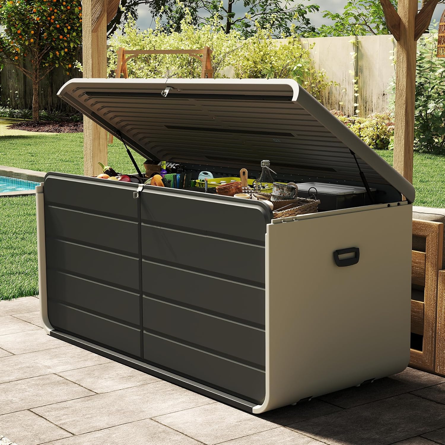 Smart Garden Storage - 실내외 겸용 수납함 200갤런, 대형 방수