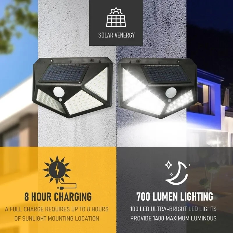 Smart Garden Light Camera - 100Led 다기능 태양 램프 야외 정원