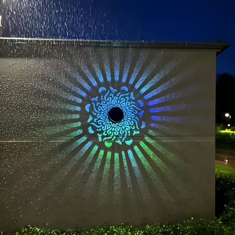 Smart Garden Light Camera - 태양광 LED 벽등 만다라 프로젝션 랜턴