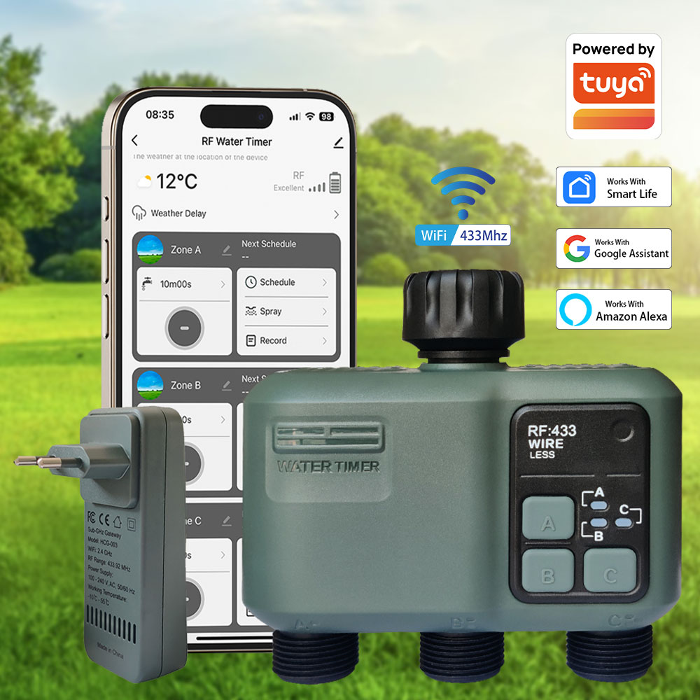 Smart Garden Water Timer - Tuya Wifi+RF433 3구 워터 타이머 정원용