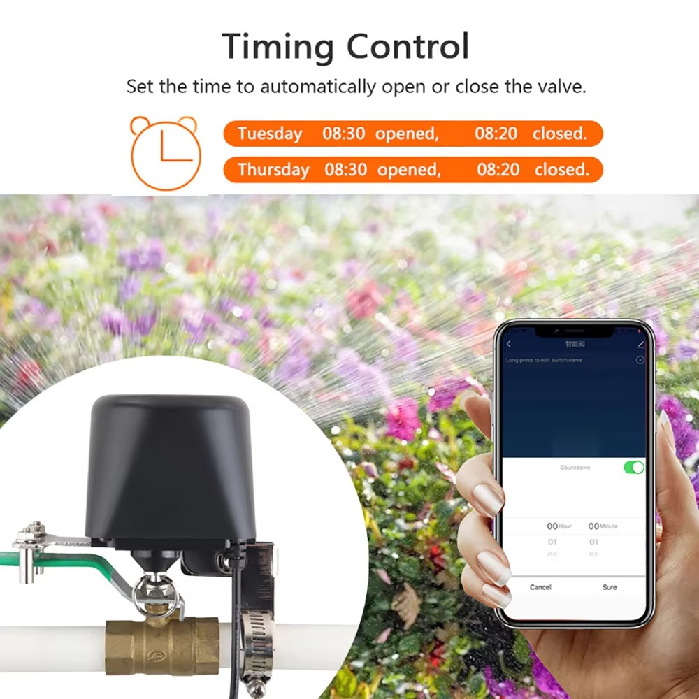 Tuya Zigbee 또는 Wifi 워터 밸브 가스 차 - Smart Garden Tap 리뷰 및 가격