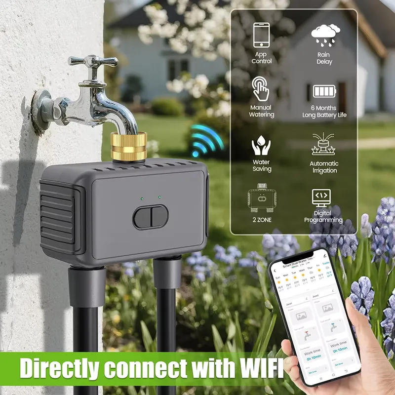 WAP01 WiFi 앱 제어 듀얼 호스 워터 타이머 스 - Smart Garden Water Timer 리뷰 및 가격