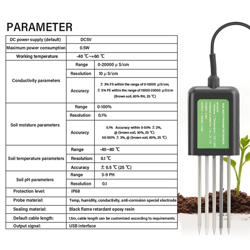 A92P 스마트 안드로이드용 토양 수분 측정기 분석기  - Smart Garden Nutrients 리뷰 및 가격