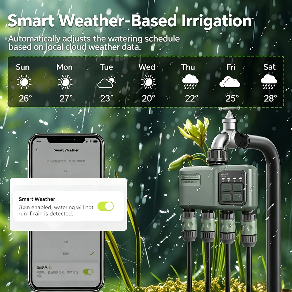 WiFi RF433 스마트 정원 스프링클러 물 타이머  - Smart Garden Water Timer 리뷰 및 가격