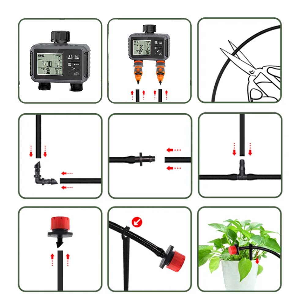 듀얼 존 독립형 디스플레이 LCD 정원 급수 타이머 자 - Smart Garden Water Timer 리뷰 및 가격