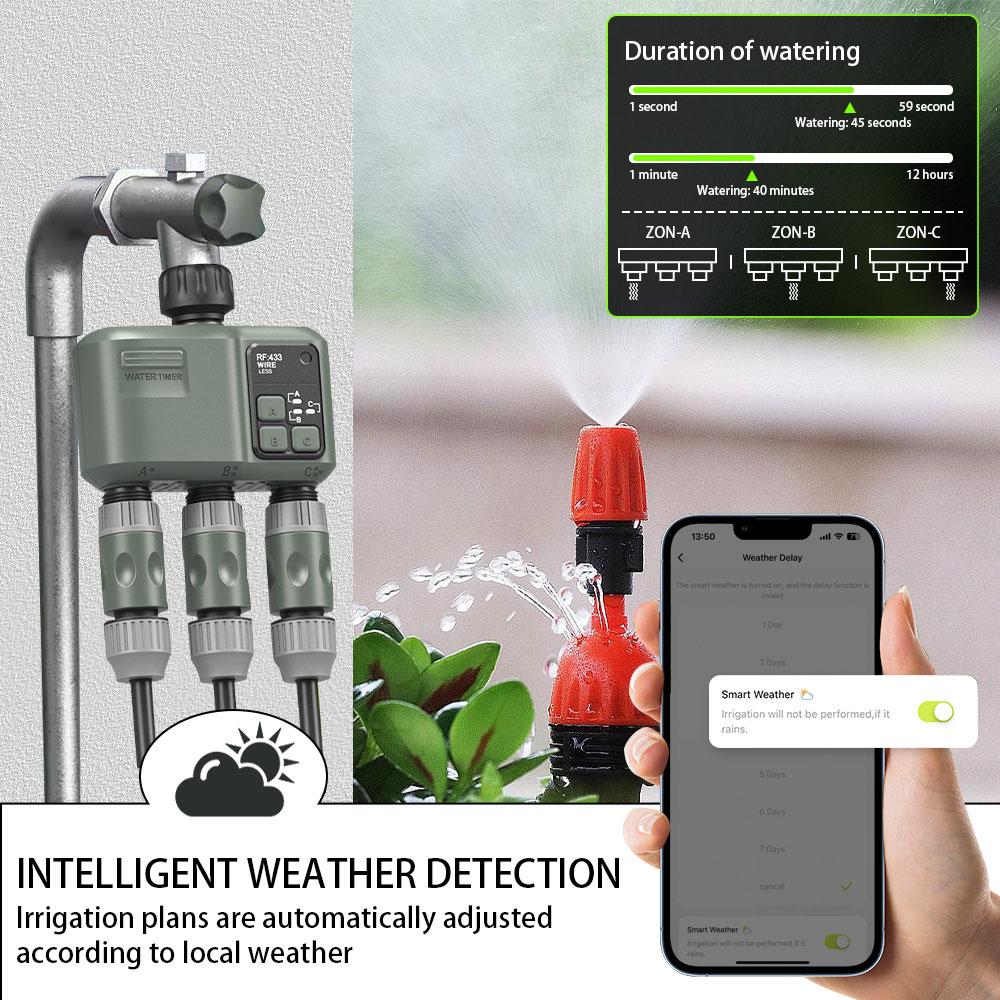 Tuya Wifi+RF433 3구 워터 타이머 정원용  - Smart Garden Water Timer 리뷰 및 가격