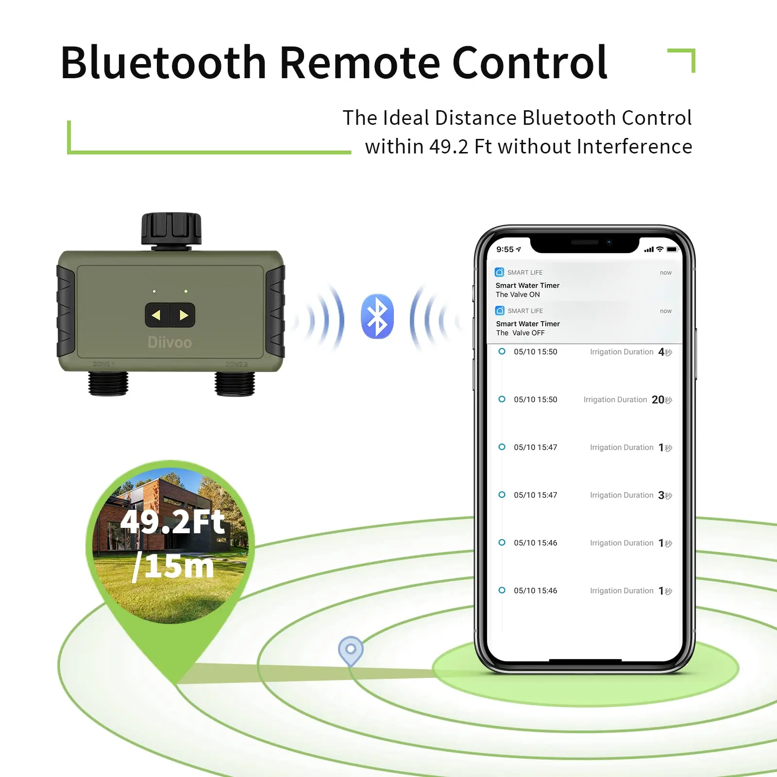 블루투스 스마트 워터 타이머용 Diivoo 타이머식 스 - Smart Garden Hose 리뷰 및 가격