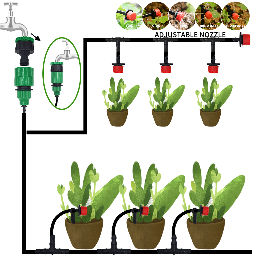 마이크로 드립 관개 시스템 조정 가능한 도저가있는 휴대 - Smart Garden Hose 리뷰 및 가격