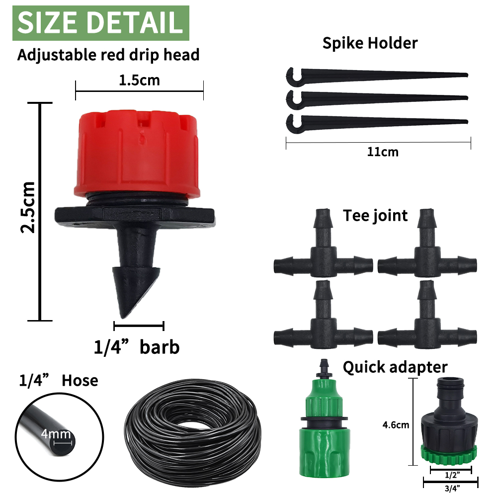 마이크로 드립 관개 시스템 조정 가능한 도저가있는 휴대 - Smart Garden Hose 리뷰 및 가격